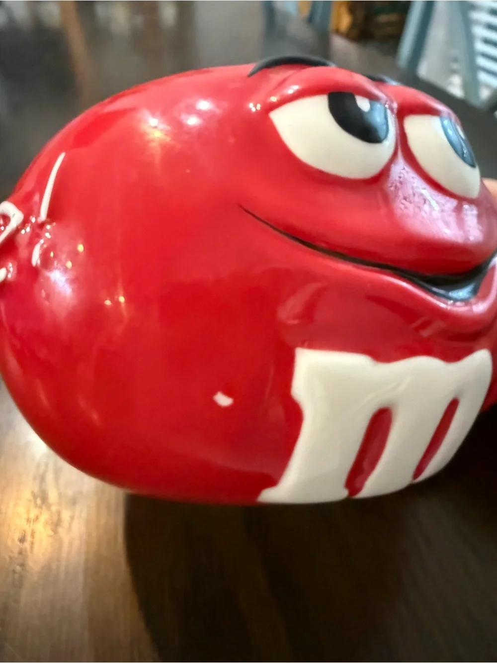 Vintage M & M Mars Red Galerie Ceramic Coffee Mug M&M Candy Handle
